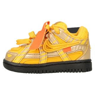 ナイキ(NIKE)のNIKE ナイキ ×Off-White TD Air Rubber Dunk University Gold TD エアラバーダンク ユニバーシティゴールド ローカットスニーカー US3C/9cm CW7444-700(スニーカー)