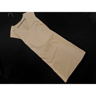 BEIGE， ベイジ リボン ノースリーブ ワンピース size2/ベージュ ■◆ レディース(ひざ丈ワンピース)