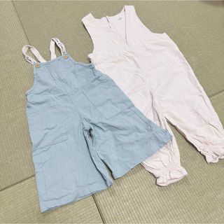 バースデイ(バースデイ)のサロペット　バースデイ　cottoli favon 90 95 ミント　白(パンツ/スパッツ)