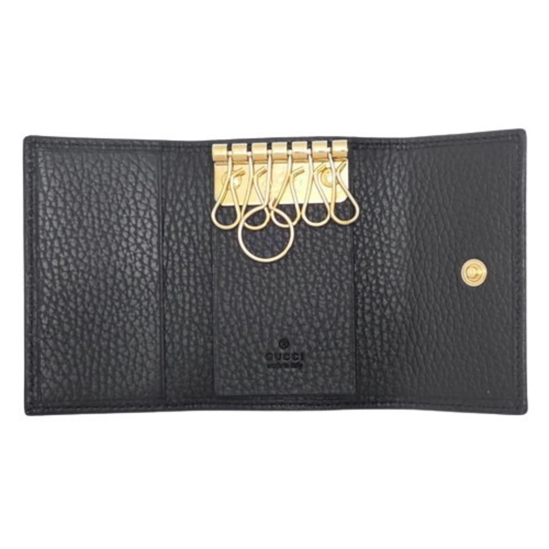 GUCCI(グッチ) GGマーモント ダブルG キーケース キーケース 6連 六連 レザー ブラック黒 ゴールド金具 456118 CAO0G 1000(2024年5月現在現行品) ユニセックス 40802099517【中古】【アラモード】 GUCCI(グッチ) GGマーモント ダブルG キーケース キーケース 6連 六連 レザー ブラック黒 ゴールド金具 456118 CAO0G 1000(2024年5月現在現行品) ユニセックス 40802099517【中古】【アラモード】
