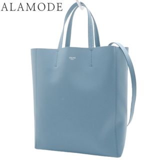 セリーヌ(celine)のCELINE(セリーヌ) バーティカルカバ スモール トートバッグ 2WAY ショルダー 肩掛け 斜め掛け レザー ライトブルー水色 マットシルバー金具 189813 レディース 40802095681【中古】【アラモード】(トートバッグ)