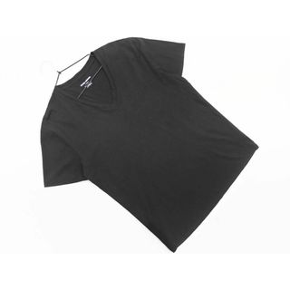 ユナイテッドアローズ(UNITED ARROWS)のユナイテッドアローズ Vネック Tシャツ sizeL/黒 ■◆ メンズ(Tシャツ/カットソー(半袖/袖なし))