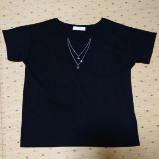 ディスコートパリシアン(Discoat Parisien)のディスコート　スターチャーム付半袖Tシャツ　ブラック(Tシャツ(半袖/袖なし))