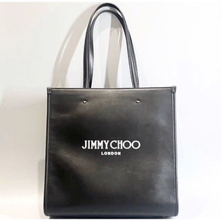 JIMMY CHOO - 極美品 JIMMY CHOO ジミーチュウ レザー トートバッグ ブラック