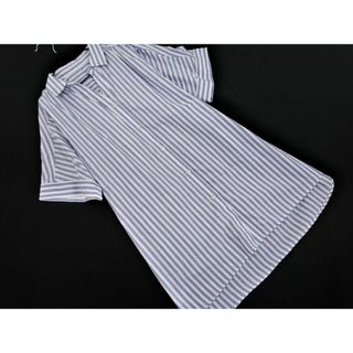 a.v.v - a.v.v アーヴェヴェ ストライプ ブラウス シャツ sizeS/青ｘ白 ■◆ レディース