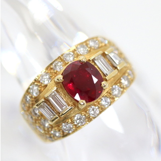 【Jewelry】K18 ルビーダイヤモンドリング R1.11ct D1.17ct 9.6g #11 /tm08826ko(リング(指輪))