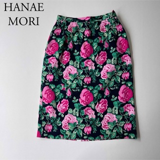 ハナエモリ(HANAE MORI)のHANAE MORI ハナエモリ　膝丈スカート　タイトスカート　花柄　総柄(ひざ丈スカート)