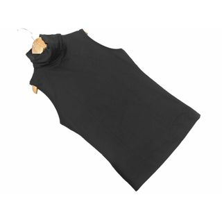 ZARA basic ザラ ベーシック ノースリーブ タートルネック カットソー sizeS/黒 ■◆ レディース(カットソー(半袖/袖なし))