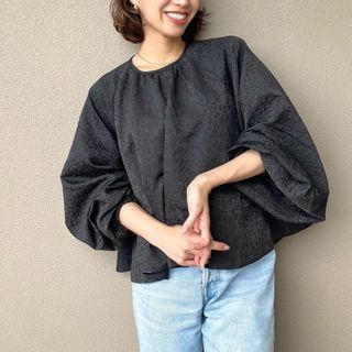 ensuite Volume blouse ボリューム袖　ブラウス ジャガード(シャツ/ブラウス(長袖/七分))