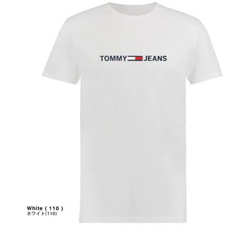 トミーヒルフィガー(TOMMY HILFIGER)のTOMMY HILFIGER トミーヒルフィガー　半袖ロゴTシャツ　白　サイズM(Tシャツ/カットソー(半袖/袖なし))