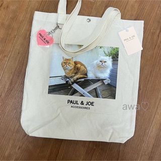 ポールアンドジョー(PAUL & JOE)の新品　ポール&ジョー　バッグ　キャンバス　ヌネット　猫(トートバッグ)