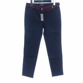 トミーヒルフィガー(TOMMY HILFIGER)のトミーヒルフィガー ベーシックアンクルスリムパンツ ベルト付き 紺 6 L位(その他)