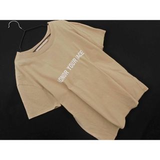 カージュ(Khaju)のKhaju カージュ ロゴ プリント 半袖 Tシャツ ベージュ ■◆ レディース(Tシャツ(半袖/袖なし))