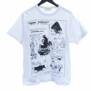 シュガーケーン(Sugar Cane)のシュガーケーン Tシャツ カットソー 半袖 プリント 白 ホワイト M(Tシャツ/カットソー(七分/長袖))