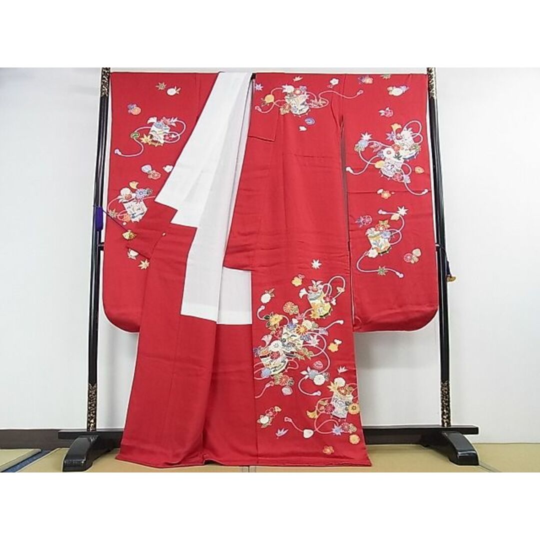 平和屋本店□極上 創業460年・千總 振袖 駒刺繍 貝桶花文 金彩 平和屋本店□極上 創業460年・千總 振袖 駒刺繍 貝桶花文 金彩