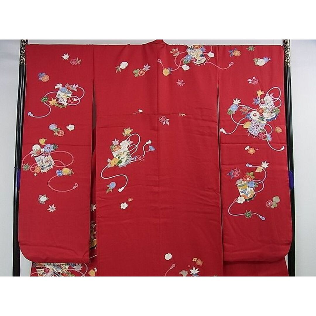 平和屋本店□極上 創業460年・千總 振袖 駒刺繍 貝桶花文 金彩 平和屋本店□極上 創業460年・千總 振袖 駒刺繍 貝桶花文 金彩