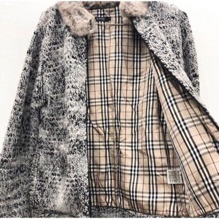 バーバリー(BURBERRY)の極美品 バーバリー ブラックレーベル ニットジャケット ノバチェック(ニット/セーター)