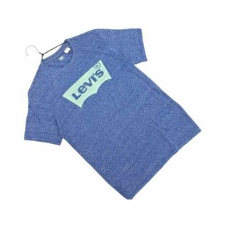 LEVI'S リーバイス ロゴプリント Tシャツ sizeS/紺 ■◆ メンズ