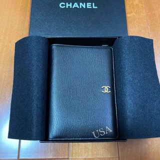 シャネル(CHANEL)の美品 シャネル CHANEL 二つ折り財布 ウォレット ブラック(財布)