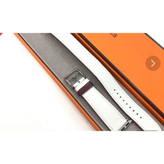 エルメス(Hermes)のエルメス Apple Watch ドゥブルトゥール 白赤 アップルウォッチ(その他)