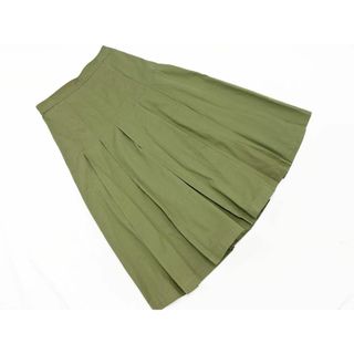 Traditional Weatherwear トラディショナル ウェザーウェア FRONT POCKET PLEATS SKIRT ボックス プリーツ スカート sizeS/カーキ ■■ レディース(ロングスカート)