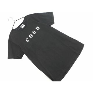 coen - coen コーエン ロゴ プリント Tシャツ sizeM/黒 ■◆ レディース