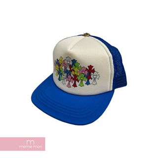 クロムハーツ(Chrome Hearts)のCHROME HEARTS MLTCOL CEM CRS Tracker Cap クロムハーツ マルチカラーセメタリークロストラッカーキャップ メッシュキャップ セメタリークロスプリント クロスボール 帽子 ブルー 【240527】【新古品】【me04】(キャップ)