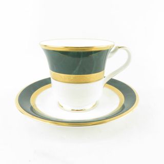 Noritake - 美品 Noritake ノリタケ FITZGERALD フィッツジェラルド 4712 カップ＆ソーサー アメリカン碗皿 ティー コーヒー 金彩 緑 SU7114H 