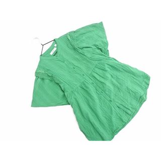 ニコアンド フレアスリーブ レース ブラウス シャツ sizeM/緑 ■◆ レディース