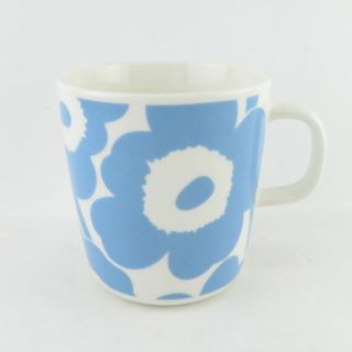 マリメッコ(marimekko)の美品 marimekko マリメッコ ウニッコ マグカップ コップ ティー コーヒー 青 北欧 SU7102S (グラス/カップ)