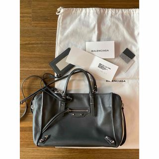 バレンシアガ(Balenciaga)のお値下げ バレンシアガ ペーパー A6バッグ グレー 購入カードあり(ハンドバッグ)