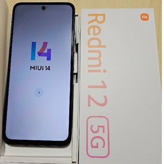 シャオミ(Xiaomi)のXiaomi Redmi 12 5G XIG03 ミッドナイトブラック(スマートフォン本体)