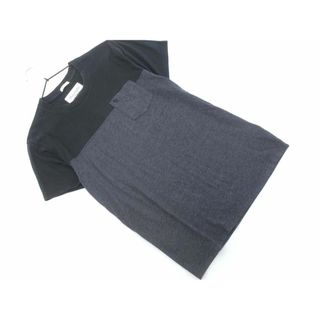 アバクロンビーアンドフィッチ(Abercrombie&Fitch)のAbercrombie & Fitch アバクロンビー＆フィッチ バイカラー カットソー sizeM/黒ｘグレー ■◆ メンズ(Tシャツ/カットソー(半袖/袖なし))