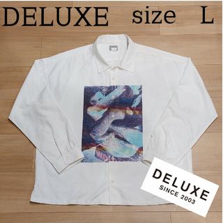 《スピード配送》《値下げ有》DELUXE　デラックス　ガールズプリント　シャツ