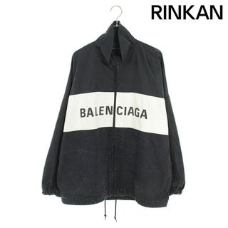 バレンシアガ(Balenciaga)のバレンシアガ  529213 TBQ03 ロゴプリントデニム切り替えポプリンシャツブルゾン メンズ 38(ブルゾン)