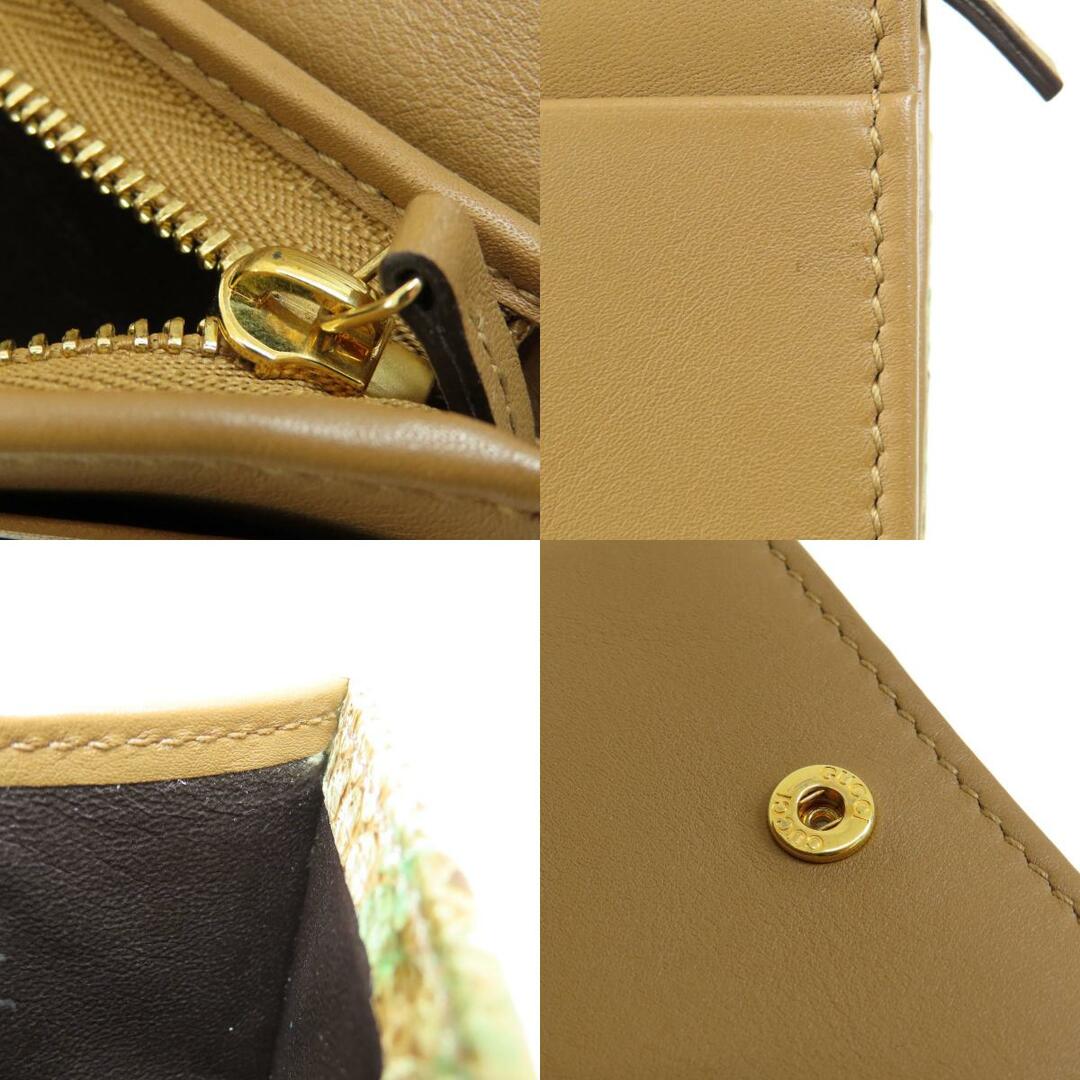 GUCCI - GUCCI 456126 パイソン ロゴ金具 コンパクトサイフ 二 GUCCI - GUCCI 456126 パイソン ロゴ金具 コンパクトサイフ 二