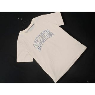 グローバルワーク(GLOBAL WORK)のGLOBAL WORK グローバルワーク プリント Tシャツ sizeM/白 ■◆ レディース(Tシャツ(半袖/袖なし))