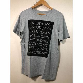 100582● SATURDAYS Tシャツ M グレー サタデーズ(Tシャツ/カットソー(半袖/袖なし))