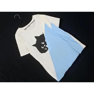 Ne-net - Ne-net ネネット にゃー プリント Tシャツ size2/オフホワイト ■◆ レディース