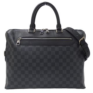 ルイヴィトン(LOUIS VUITTON)のルイ・ヴィトン LOUIS VUITTON バッグ ダミエ グラフィット メンズ ブランド ビジネスバッグ  ポルトドキュマン ジュール ブラック グレー N48260 A4 大きめ 通勤 大人 シンプル 黒  【中古】(ビジネスバッグ)