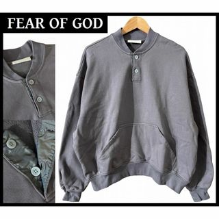 フィアオブゴッド(FEAR OF GOD)のフィアオブゴッド SIXTH 海藻色 オーバーサイズ ヘンリーネック スウェット(スウェット)