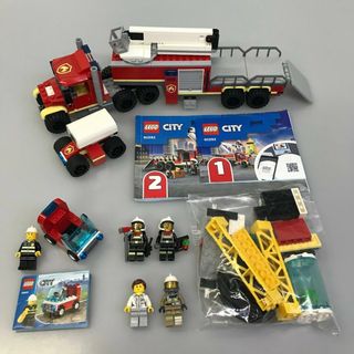 正規品 LEGO レゴ シティ 60282 30001 消防指令基地 消防士の車 CP-012 消防2点セット 371(知育玩具)