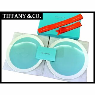 Tiffany & Co. - 新品 ティファニー ブルーボーンチャイナ デザート プレート ペア 2枚セット