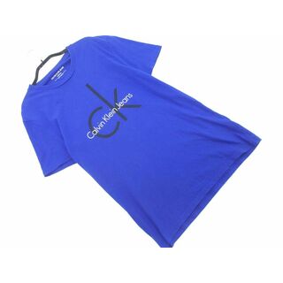 Calvin Klein カルバンクライン ロゴ プリント 半袖 Tシャツ sizeS/青 ■◆ メンズ