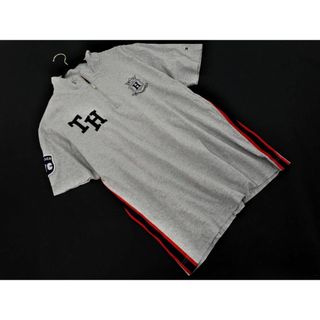 トミーヒルフィガー(TOMMY HILFIGER)のトミーヒルフィガー ハーフジップ カットソー sizeM/グレー ■◆ メンズ(Tシャツ/カットソー(半袖/袖なし))