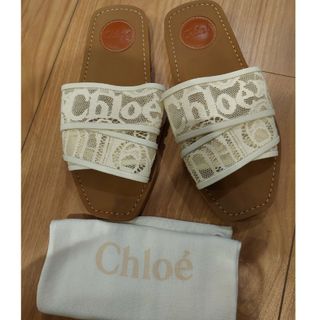 クロエ(Chloe)のクロエ woody レースサンダル 37(サンダル)