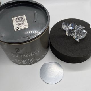 スワロフスキー(SWAROVSKI)の箱付き　スワロフスキー 置物　薔薇　ばら　バラ　ローズ　大きめサイズ　no.91(置物)