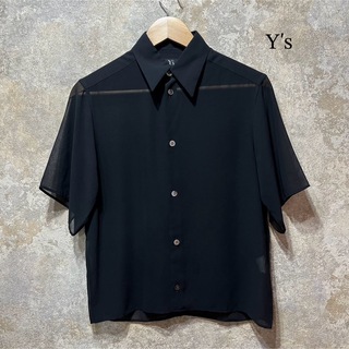 Y's - Y's ワイズ シースルー 半袖シャツ シアーシャツ ブラウス