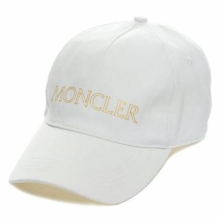 モンクレール(MONCLER)の送料無料 46 MONCLER モンクレール 3B00031 04863 ホワイト ロゴワッペン ベースボールキャップ 男女兼用(キャップ)