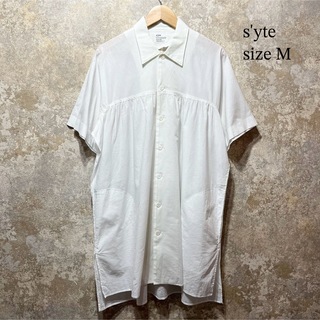 ヨウジヤマモト(Yohji Yamamoto)のs'yte サイト 白シャツ チュニックシャツ ブラウス ヨウジヤマモト(シャツ/ブラウス(半袖/袖なし))